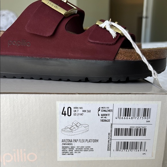 Papillio Arizona PAP Flex Platform Birkenstock Sandals - Zinfandel, 40, NEW! - Picture 5 of 9